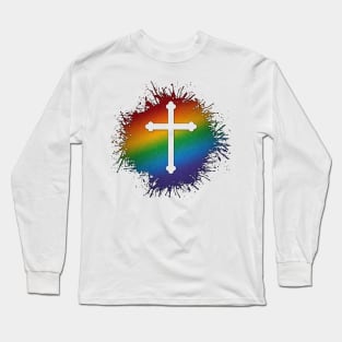 Rainbow Cross Long Sleeve T-Shirt